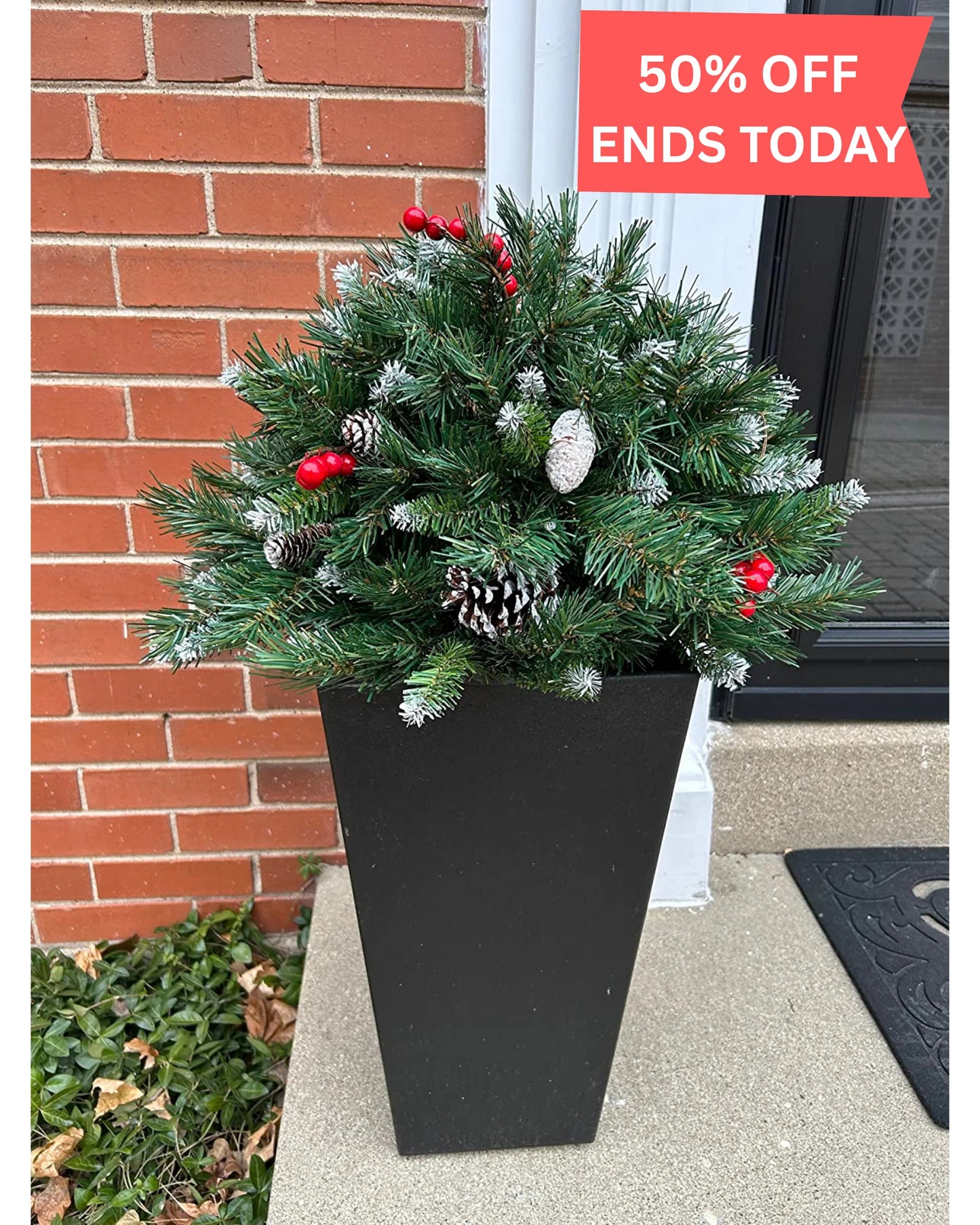 🎅🎄Christmas Sale 50% OFF🎁Pre-lit Artificial Christmas Tree Urn Filler 🎄