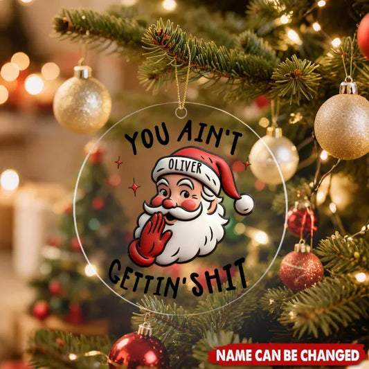 Funny Christmas Santa Personalized Acrylic Ornament