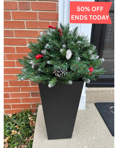 🎅🎄Christmas Sale 50% OFF🎁Pre-lit Artificial Christmas Tree Urn Filler 🎄