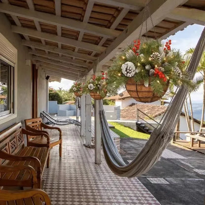 🎄Christmas Promotion 50% OFF🔥Pre-Lit Artificial Christmas Hanging Basket