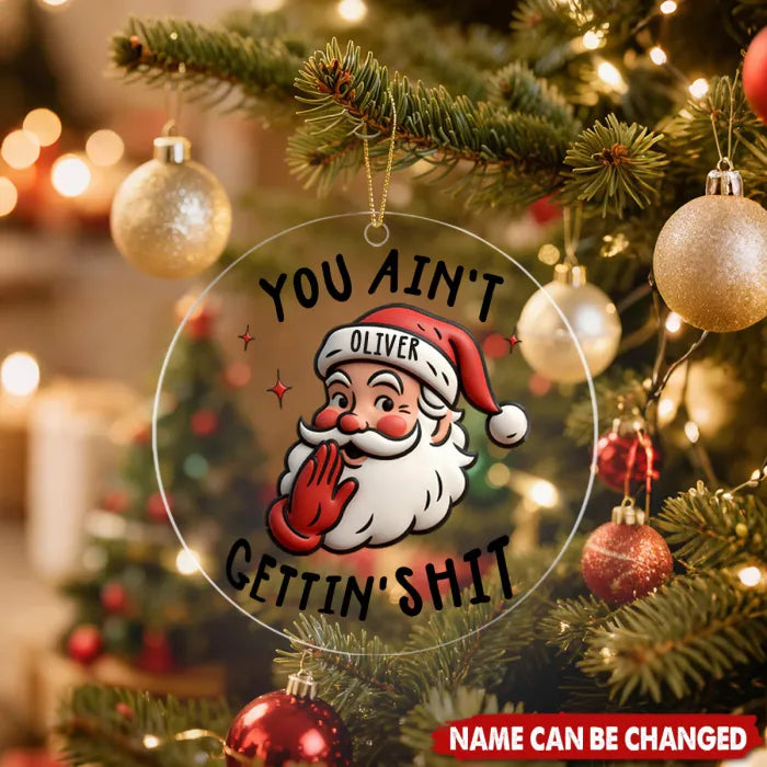 Funny Christmas Santa Personalized Acrylic Ornament